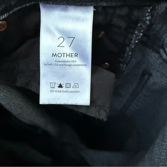 Mother The Insider Crop Step Fray Jeans Train Stops 27 High Waist Ankle Raw Hem - Picture 3 of 8